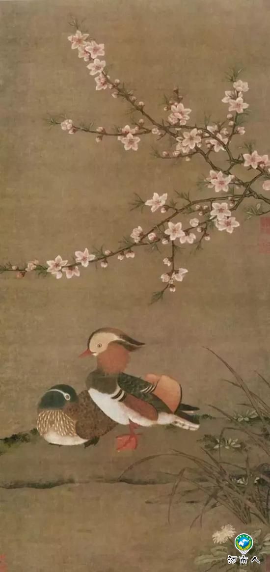《桃花鸳鸯图》 南宋 佚名